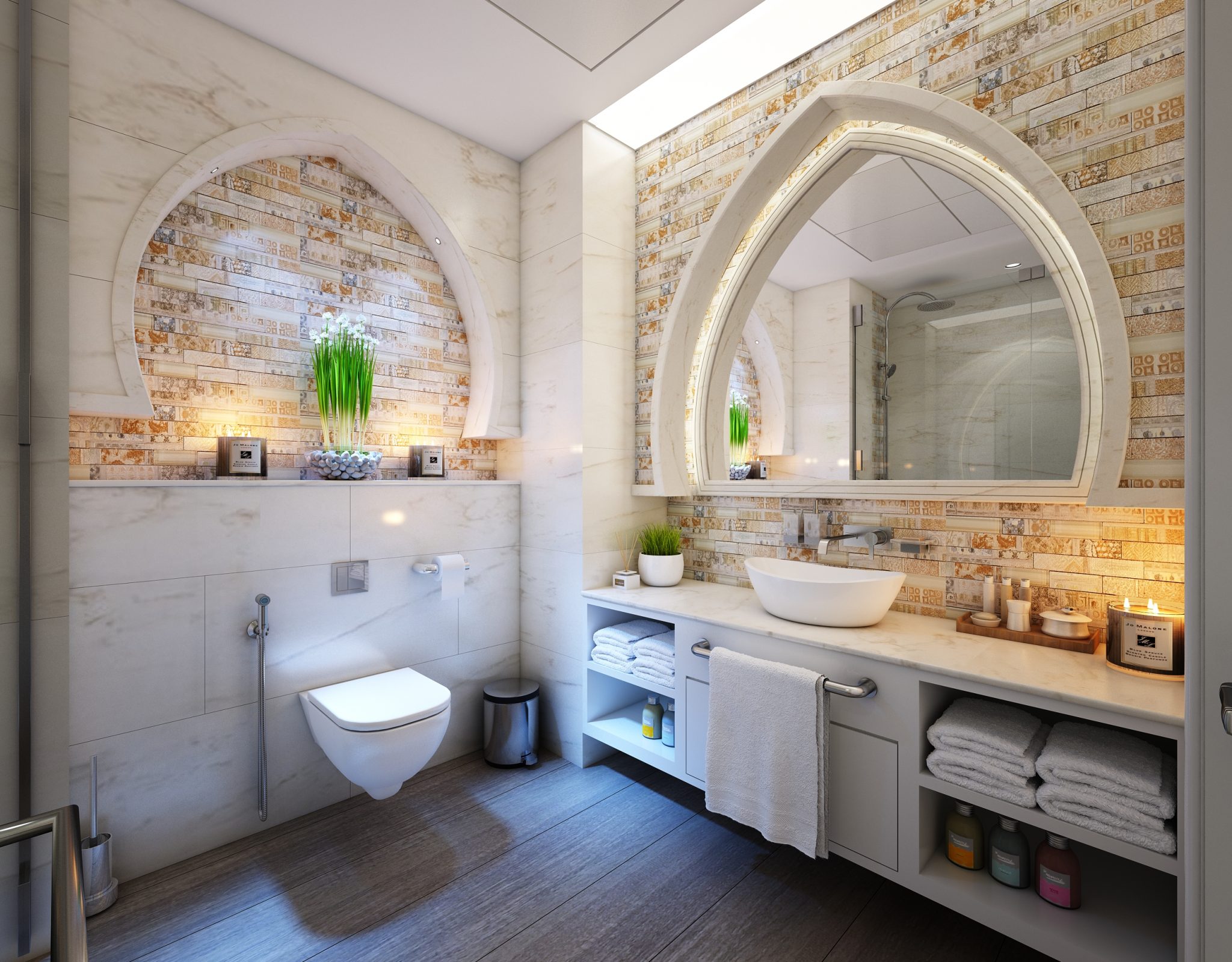 Blog Moderne badkamer met tegels en wastafel die geschikt is voor badkamer verbouwing uitbesteden