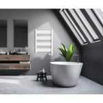NERIS handdoekkachel voor badkamer met fraaie designlamellen en hoogwaardig aluminium