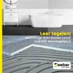 Lancering tegellijm.nl: advertentie met doe-het-zelf advies en tips voor tegelwerk van Weber