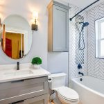 Moderne badkamer met LED inbouwspots en spiegelverlichting voor optimale juiste verlichting